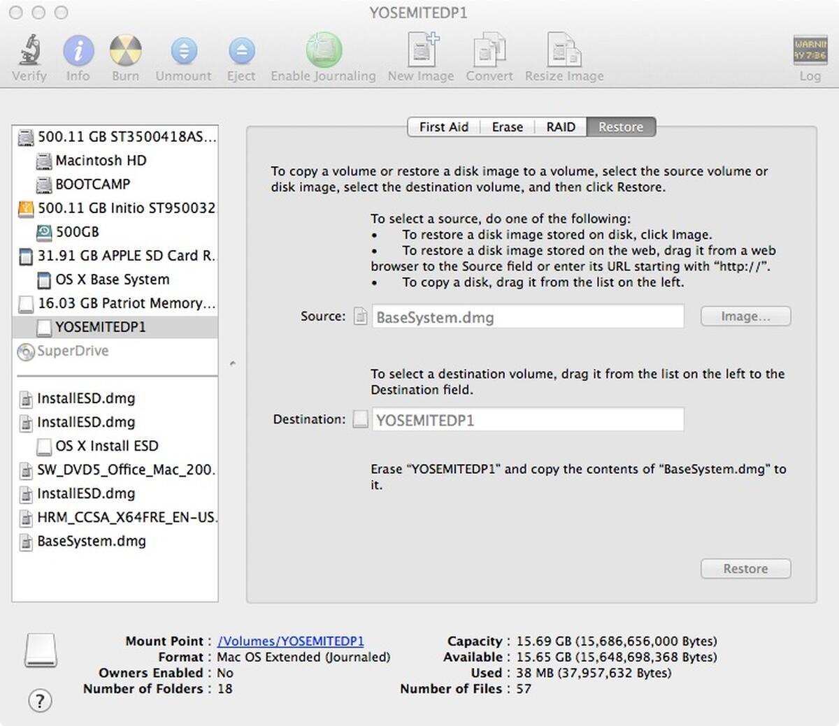 make a bootable usb os x yosemite for a formated drive